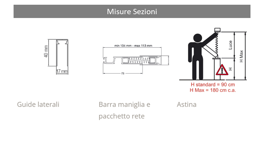 Slim Plissè Verticale - Zanzariera plissettata